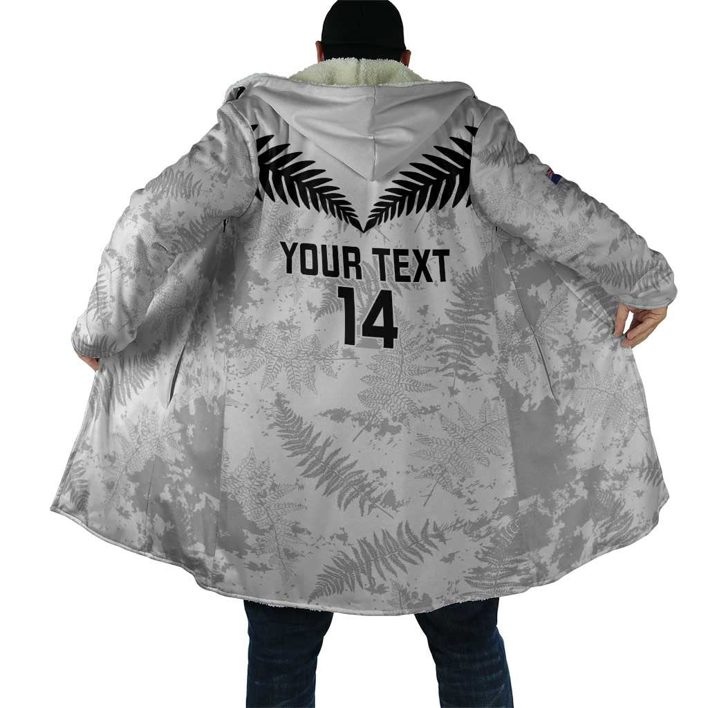Custom New Zealand Silver Fern Football Cloak Go Aotearoa Grunge White - Vibe Hoodie