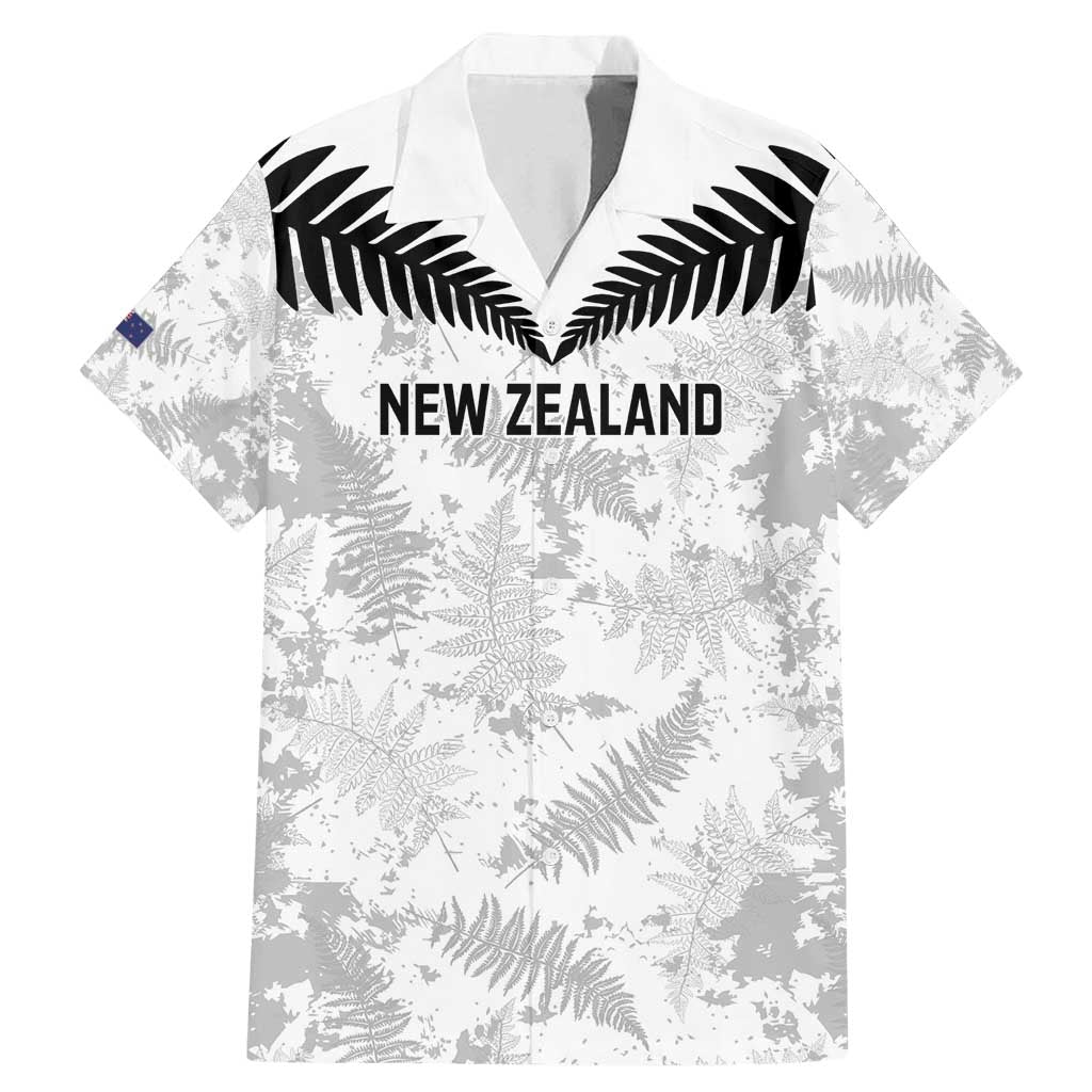 Custom New Zealand Silver Fern Football Family Matching Mermaid Dress and Hawaiian Shirt Go Aotearoa Grunge White - Vibe Hoodie