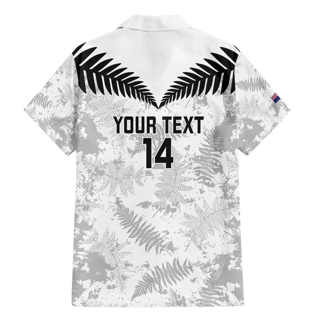 Custom New Zealand Silver Fern Football Family Matching Mermaid Dress and Hawaiian Shirt Go Aotearoa Grunge White - Vibe Hoodie
