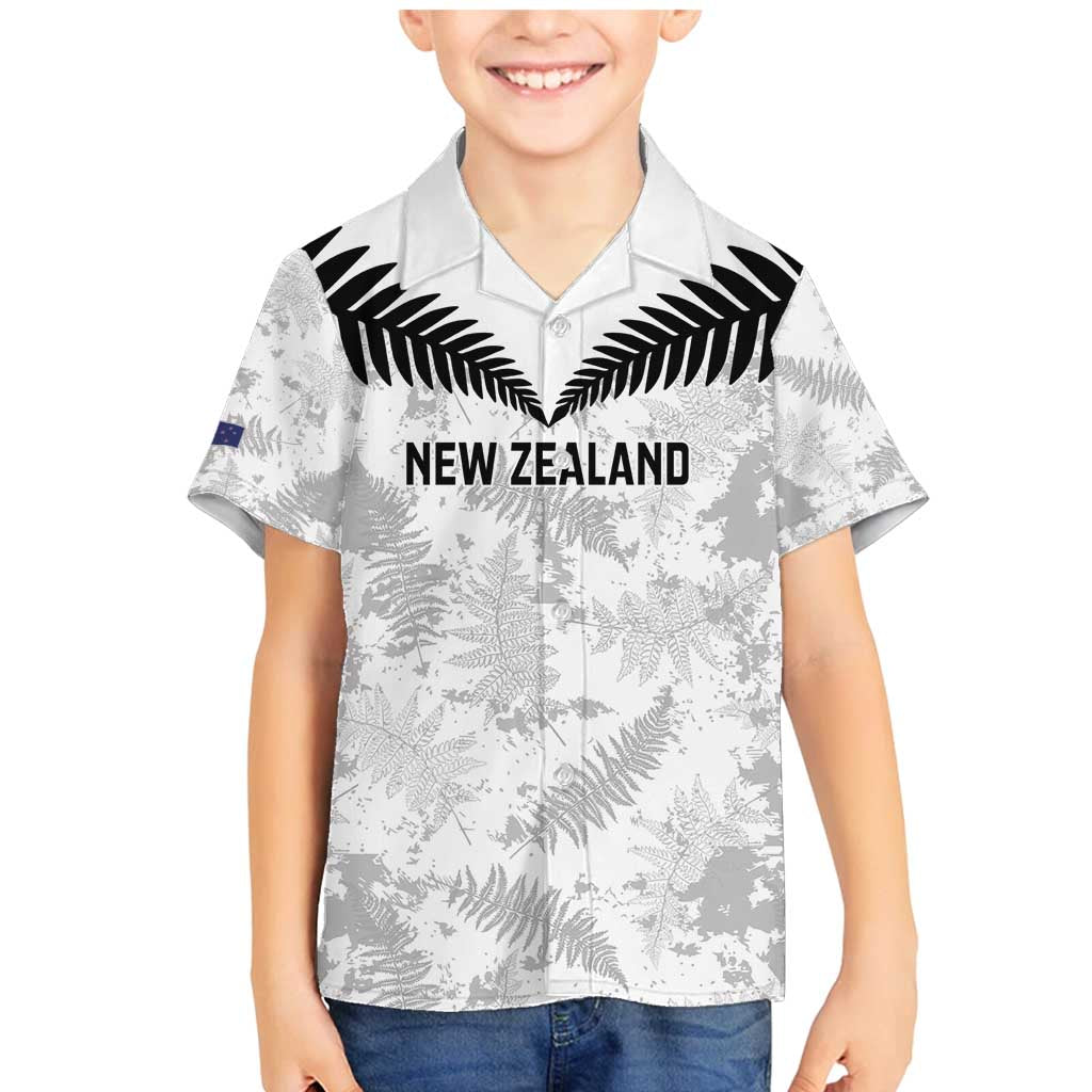 Custom New Zealand Silver Fern Football Family Matching Mermaid Dress and Hawaiian Shirt Go Aotearoa Grunge White - Vibe Hoodie