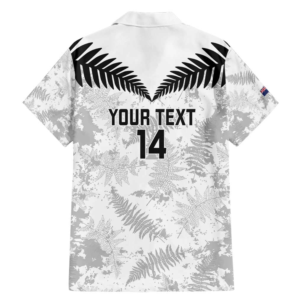 Custom New Zealand Silver Fern Football Family Matching Puletasi and Hawaiian Shirt Go Aotearoa Grunge White - Vibe Hoodie