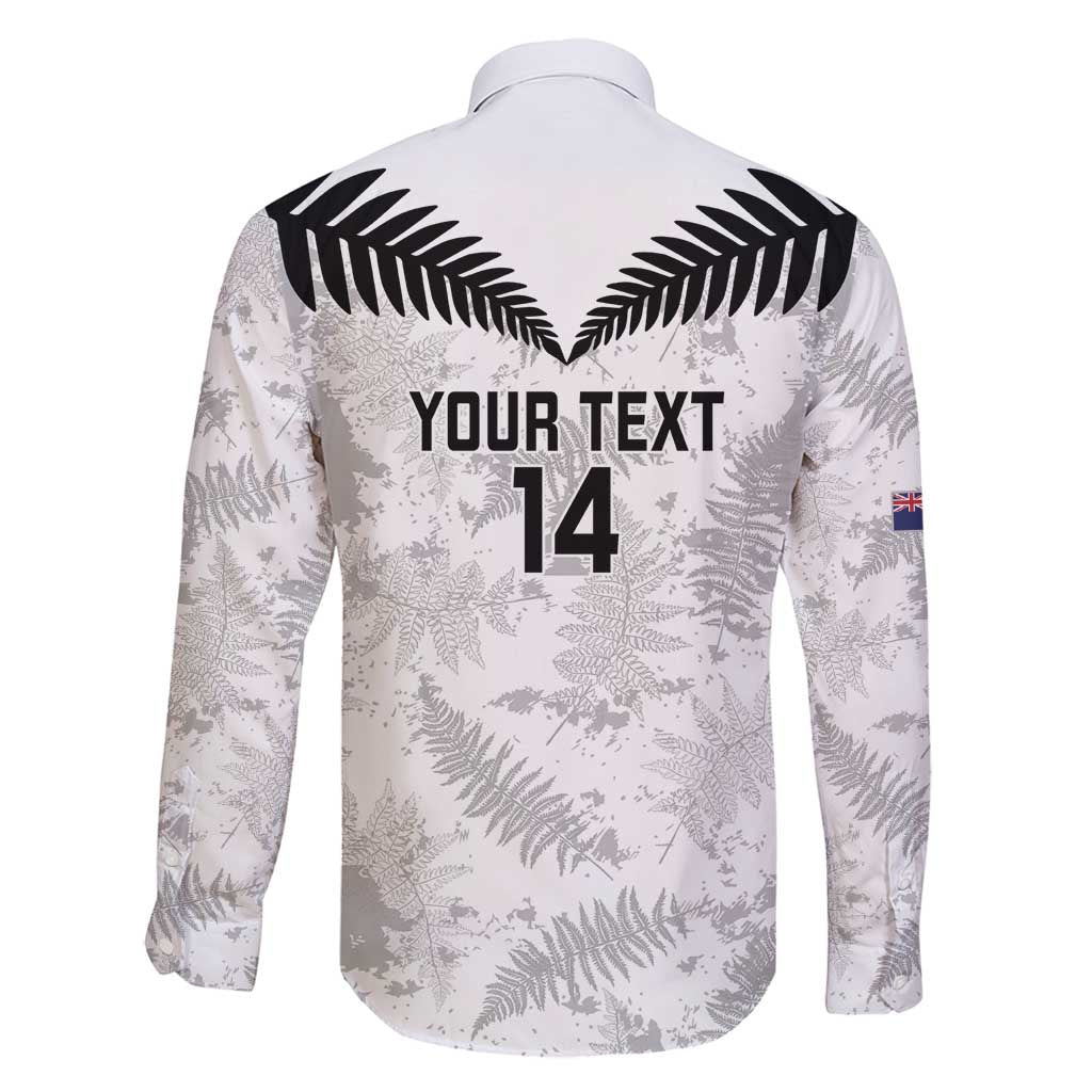 Custom New Zealand Silver Fern Football Family Matching Puletasi and Hawaiian Shirt Go Aotearoa Grunge White - Vibe Hoodie