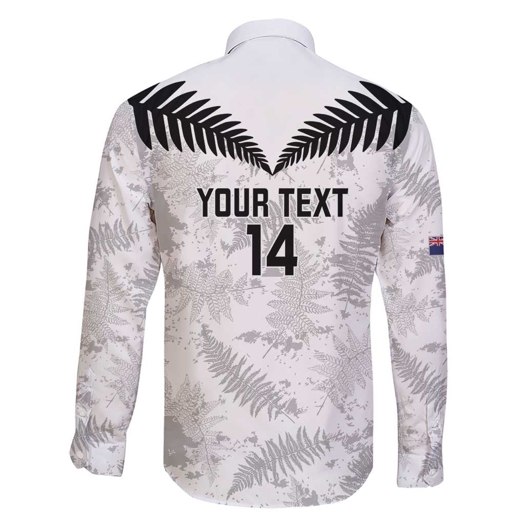 Custom New Zealand Silver Fern Football Family Matching Short Sleeve Bodycon Dress and Hawaiian Shirt Go Aotearoa Grunge White - Vibe Hoodie