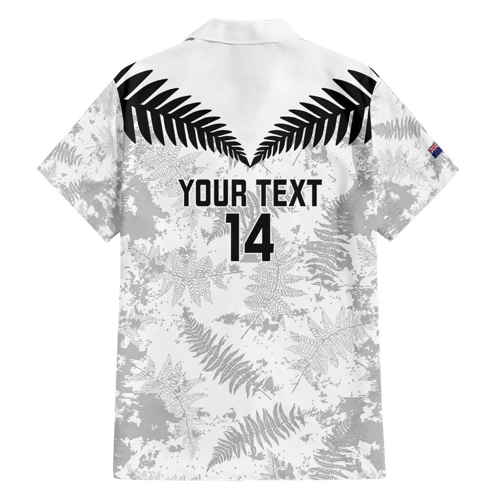 Custom New Zealand Silver Fern Football Hawaiian Shirt Go Aotearoa Grunge White - Vibe Hoodie