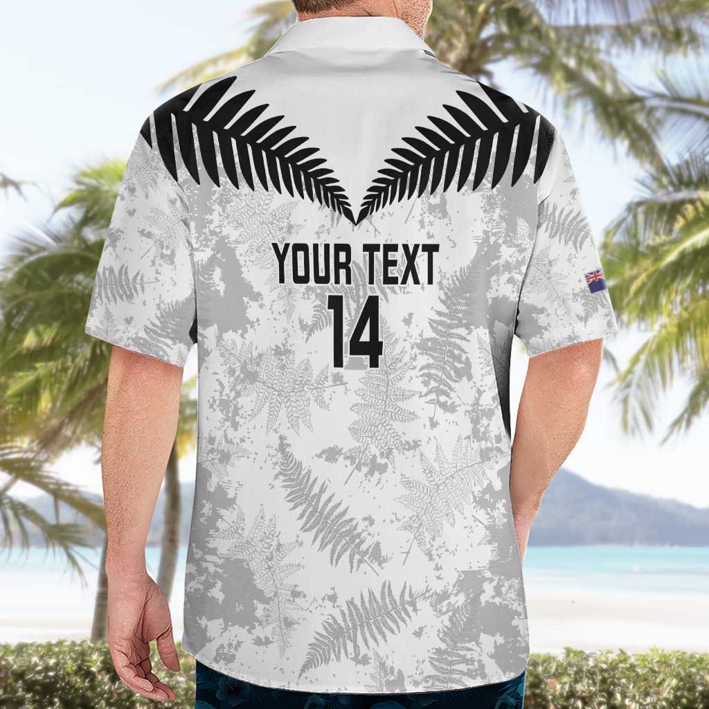 Custom New Zealand Silver Fern Football Hawaiian Shirt Go Aotearoa Grunge White - Vibe Hoodie