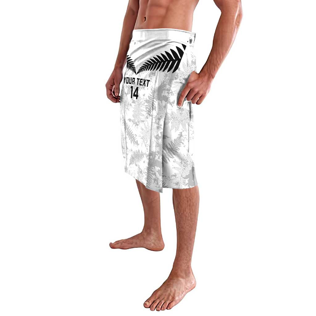 Custom New Zealand Silver Fern Football Lavalava Go Aotearoa Grunge White - Vibe Hoodie