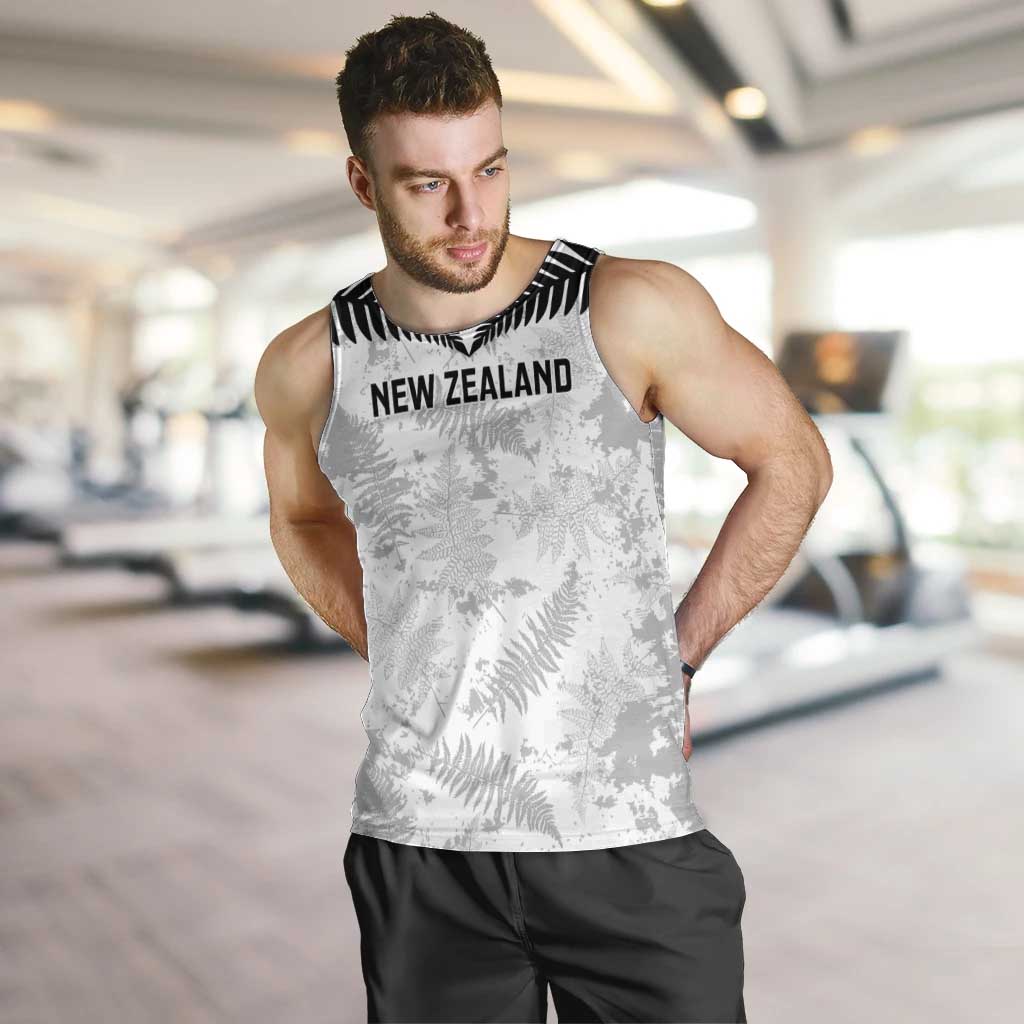 Custom New Zealand Silver Fern Football Men Tank Top Go Aotearoa Grunge White - Vibe Hoodie