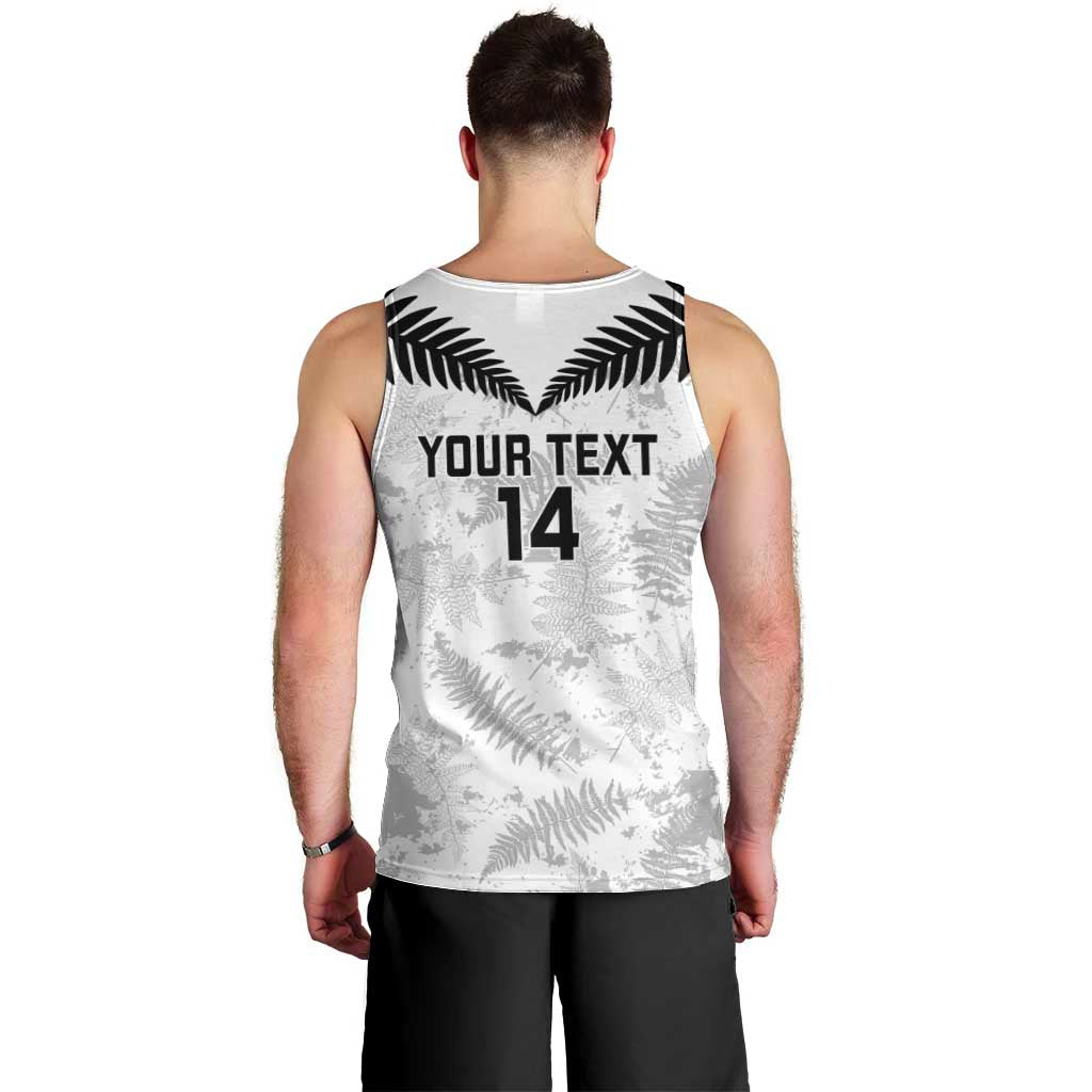 Custom New Zealand Silver Fern Football Men Tank Top Go Aotearoa Grunge White - Vibe Hoodie
