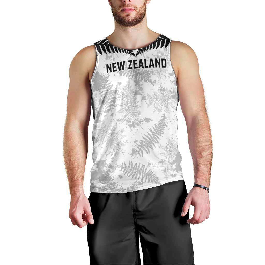 Custom New Zealand Silver Fern Football Men Tank Top Go Aotearoa Grunge White - Vibe Hoodie