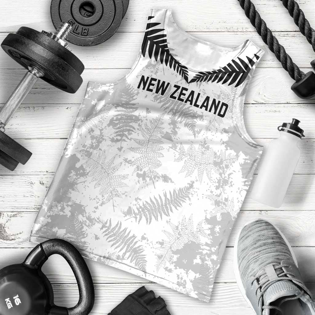 Custom New Zealand Silver Fern Football Men Tank Top Go Aotearoa Grunge White - Vibe Hoodie