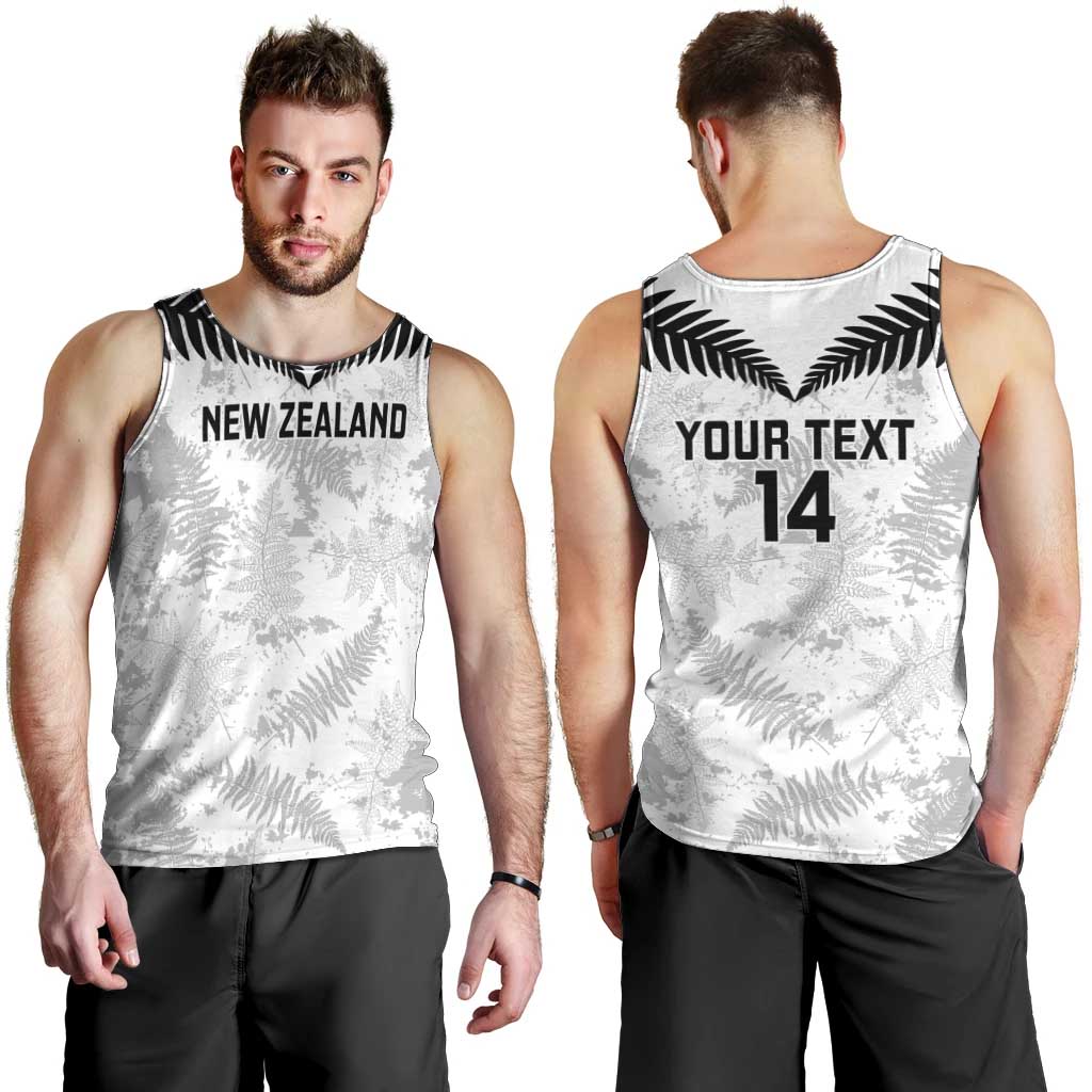 Custom New Zealand Silver Fern Football Men Tank Top Go Aotearoa Grunge White - Vibe Hoodie