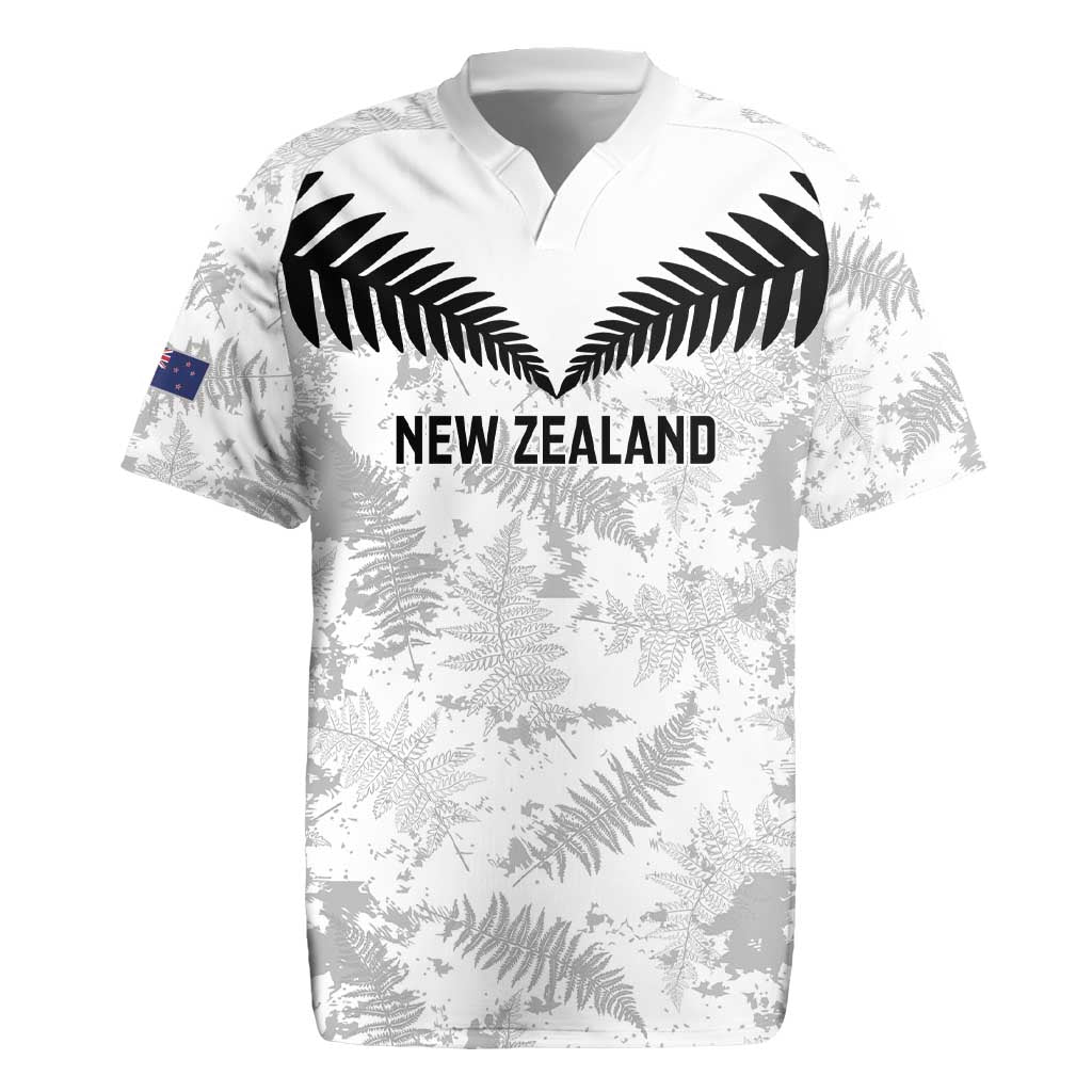 Custom New Zealand Silver Fern Football Rugby Jersey Go Aotearoa Grunge White - Vibe Hoodie