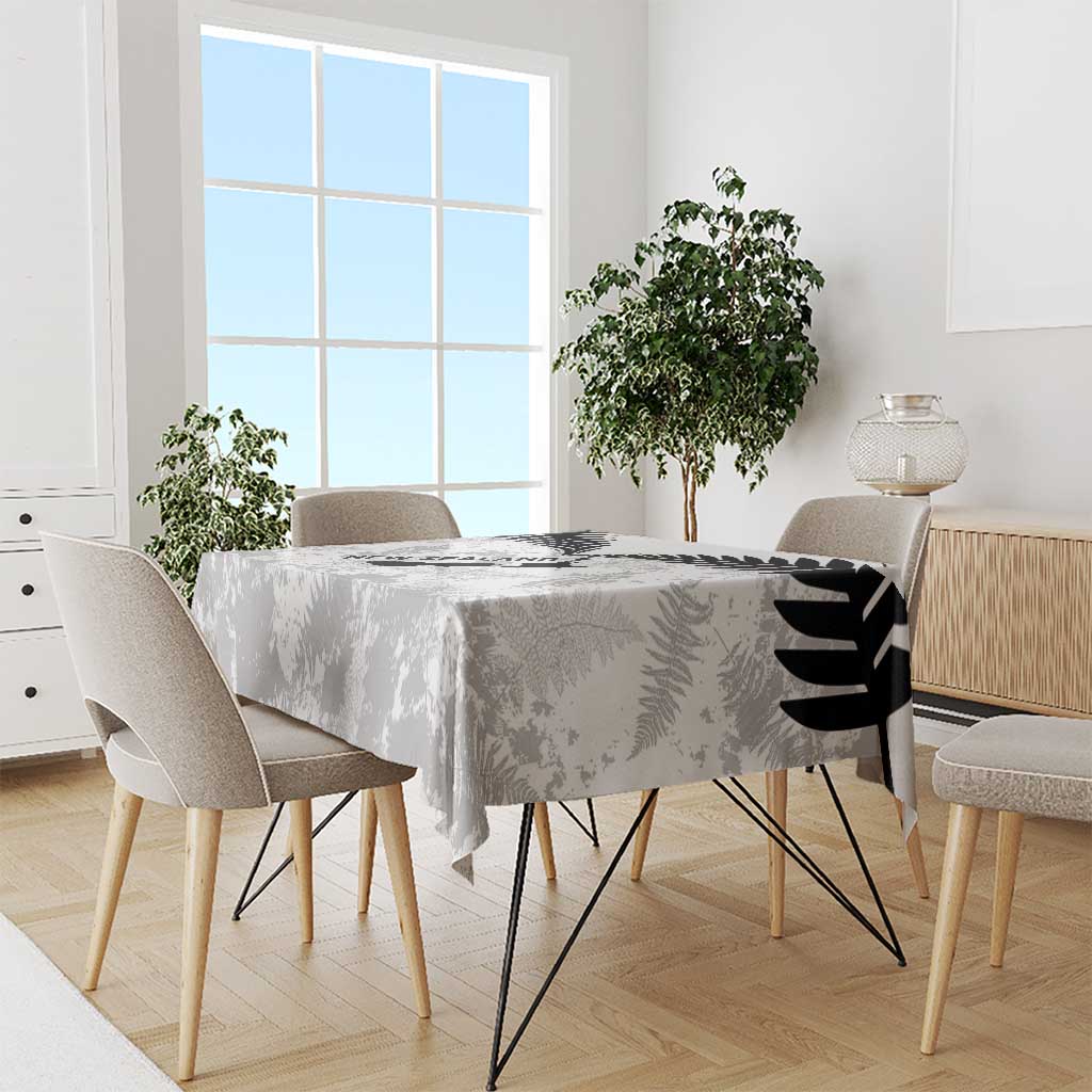 Custom New Zealand Silver Fern Football Tablecloth Go Aotearoa Grunge White - Vibe Hoodie