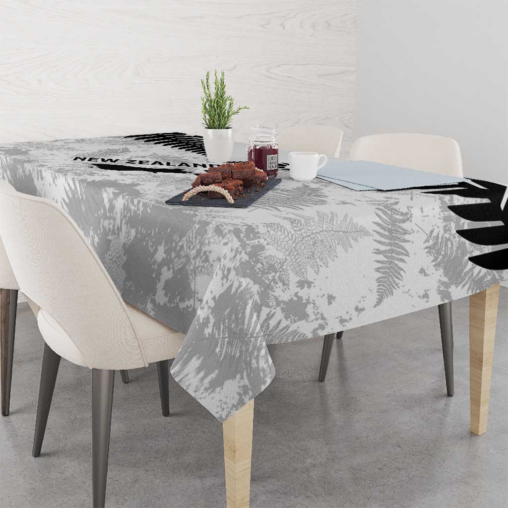 Custom New Zealand Silver Fern Football Tablecloth Go Aotearoa Grunge White - Vibe Hoodie