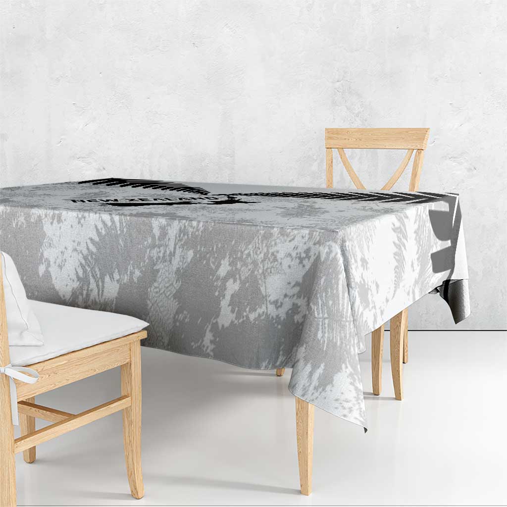 Custom New Zealand Silver Fern Football Tablecloth Go Aotearoa Grunge White - Vibe Hoodie