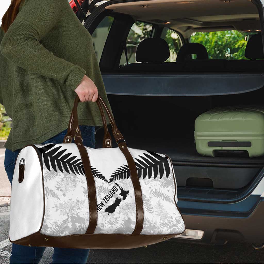 Custom New Zealand Silver Fern Football Travel Bag Go Aotearoa Grunge White - Vibe Hoodie
