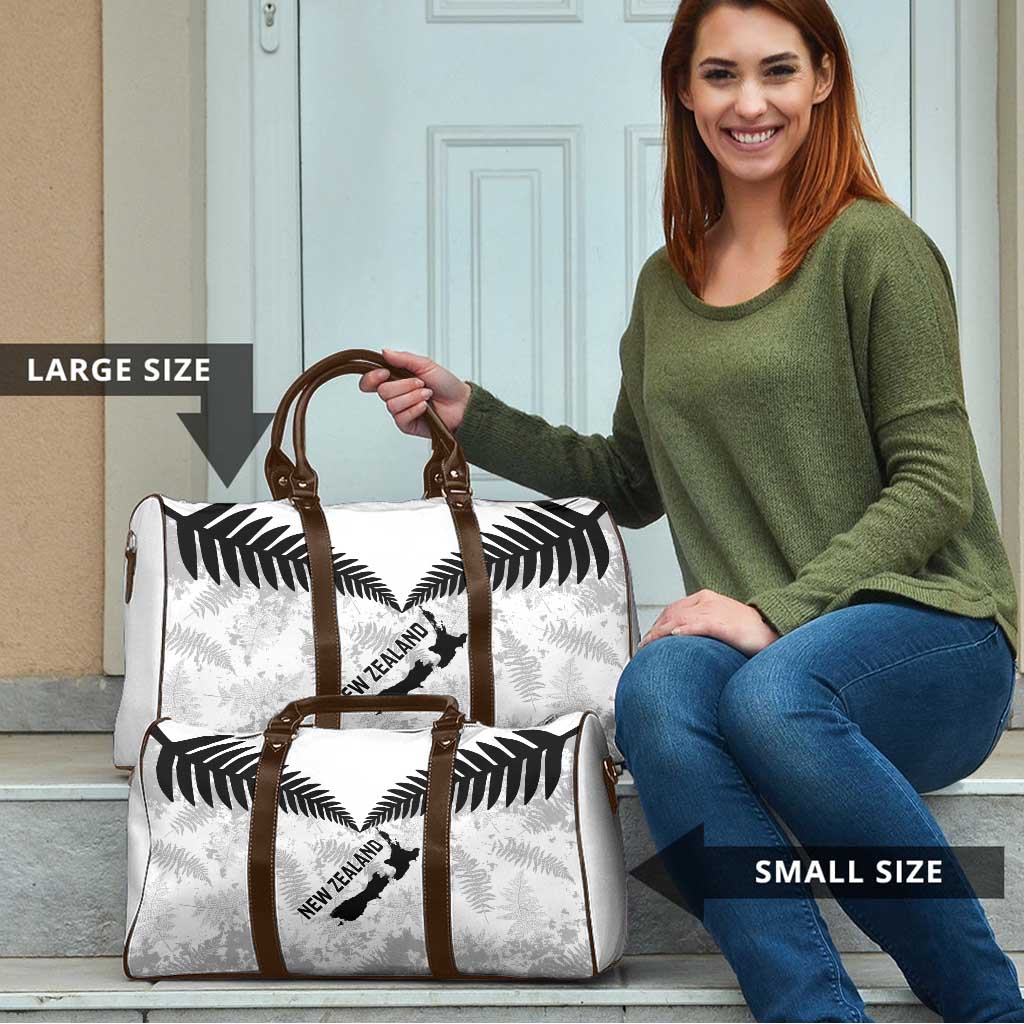 Custom New Zealand Silver Fern Football Travel Bag Go Aotearoa Grunge White - Vibe Hoodie
