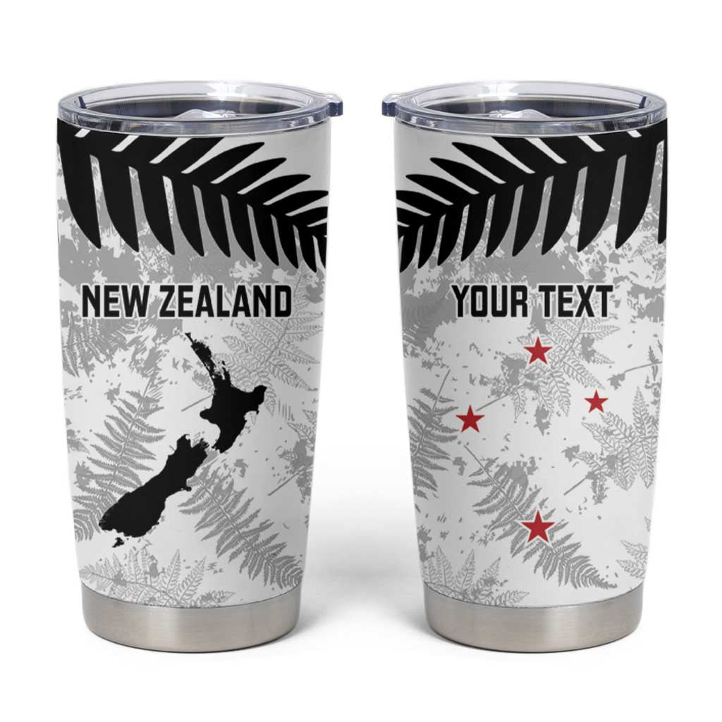 Custom New Zealand Silver Fern Football Tumbler Cup Go Aotearoa Grunge White - Vibe Hoodie
