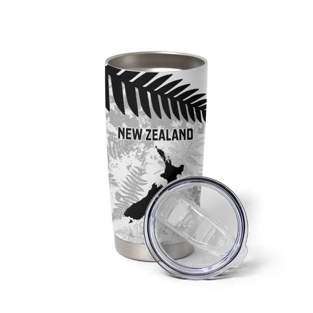 Custom New Zealand Silver Fern Football Tumbler Cup Go Aotearoa Grunge White - Vibe Hoodie
