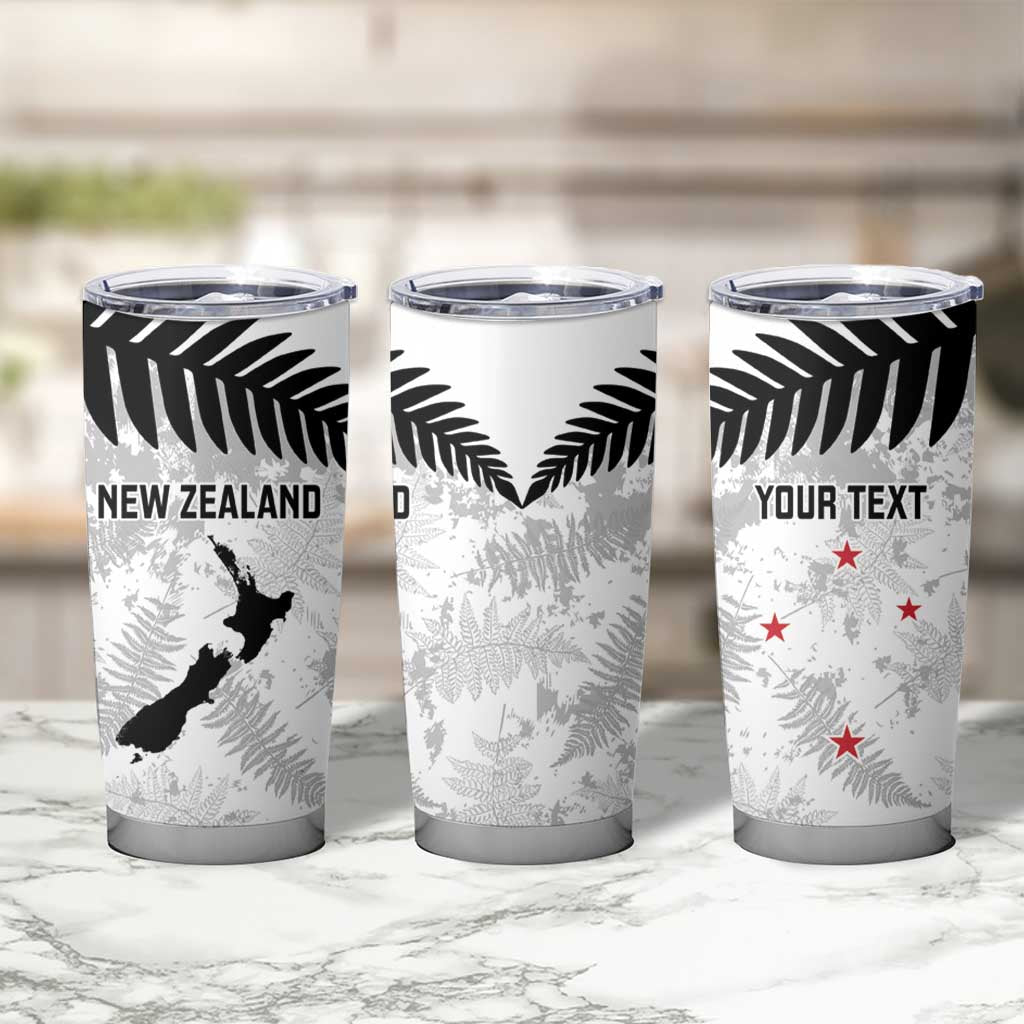 Custom New Zealand Silver Fern Football Tumbler Cup Go Aotearoa Grunge White - Vibe Hoodie
