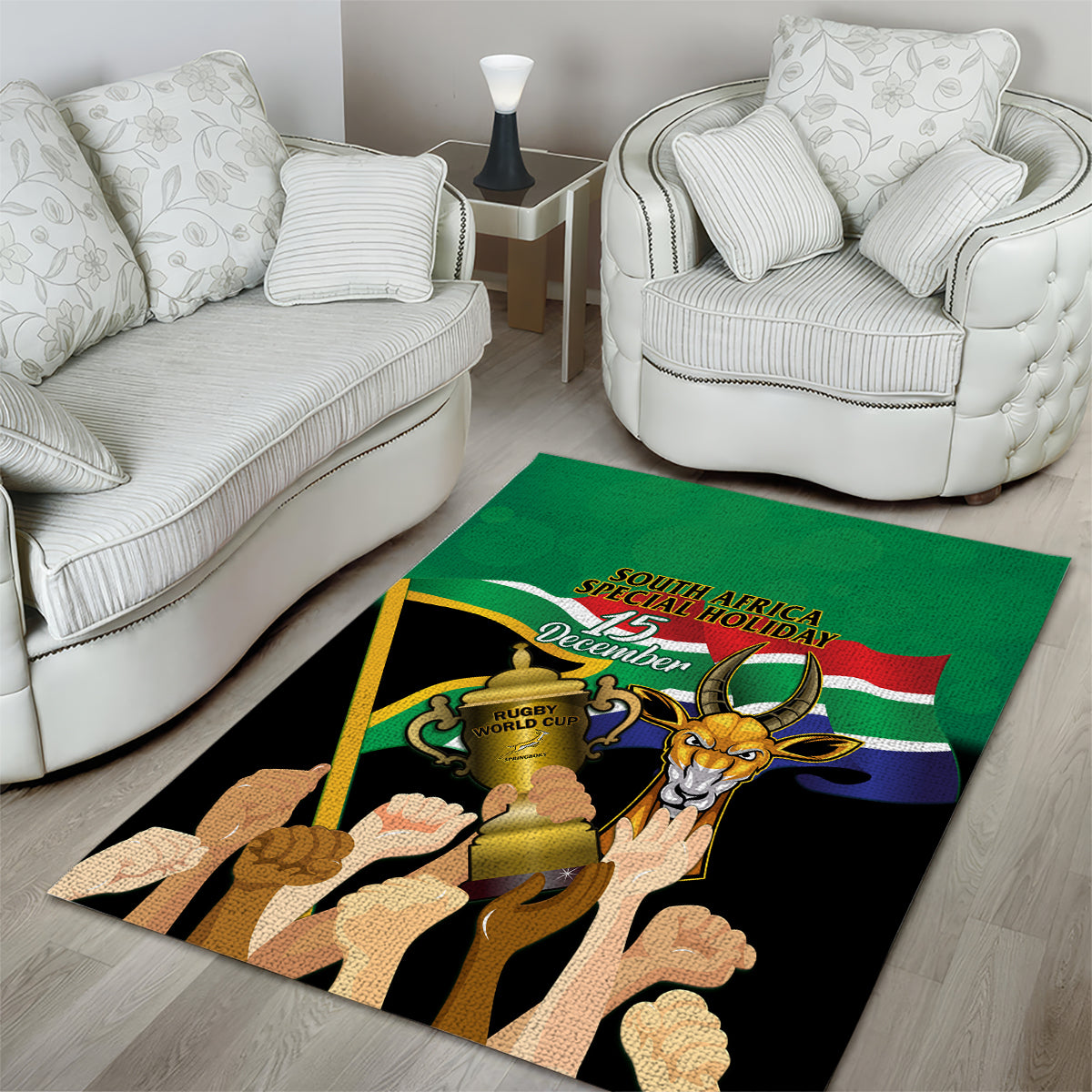 South Africa Special Holiday Area Rug Springboks Champions Celebration Rugby Is My Soul - Vibe Hoodie Shop