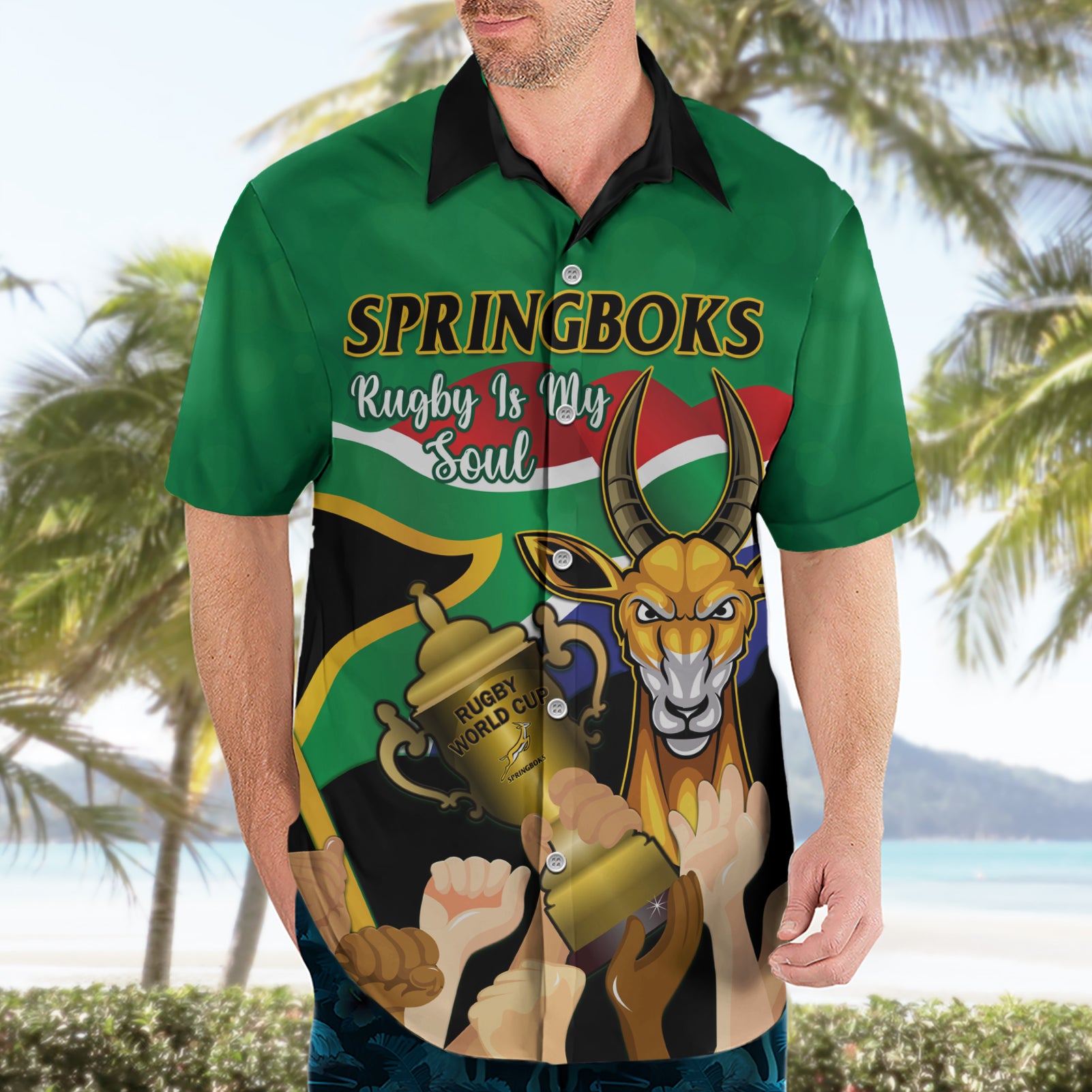 South Africa Special Holiday Hawaiian Shirt Springboks Champions Celebration Rugby Is My Soul - Vibe Hoodie Shop