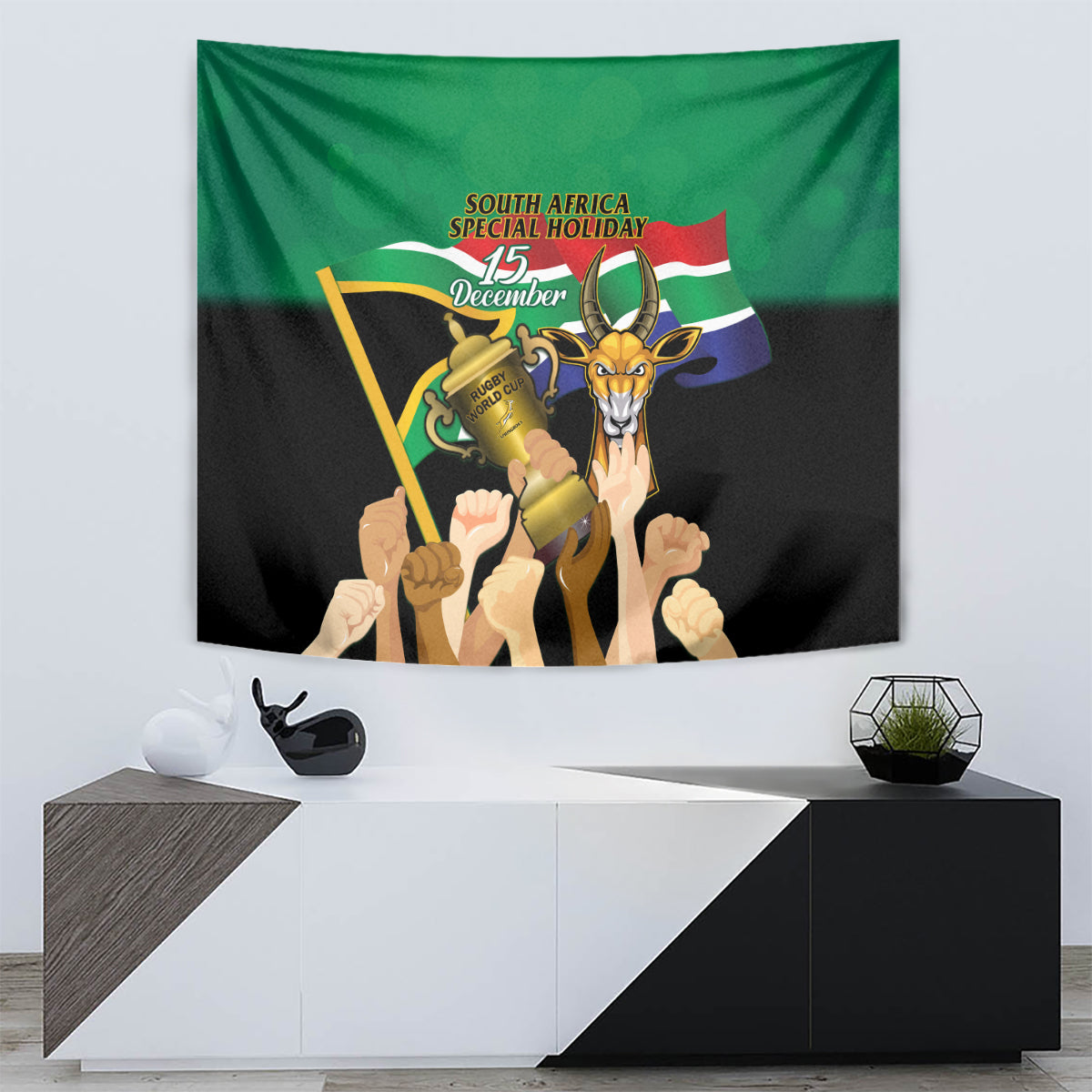 South Africa Special Holiday Tapestry Springboks Champions Celebration Rugby Is My Soul - Vibe Hoodie Shop