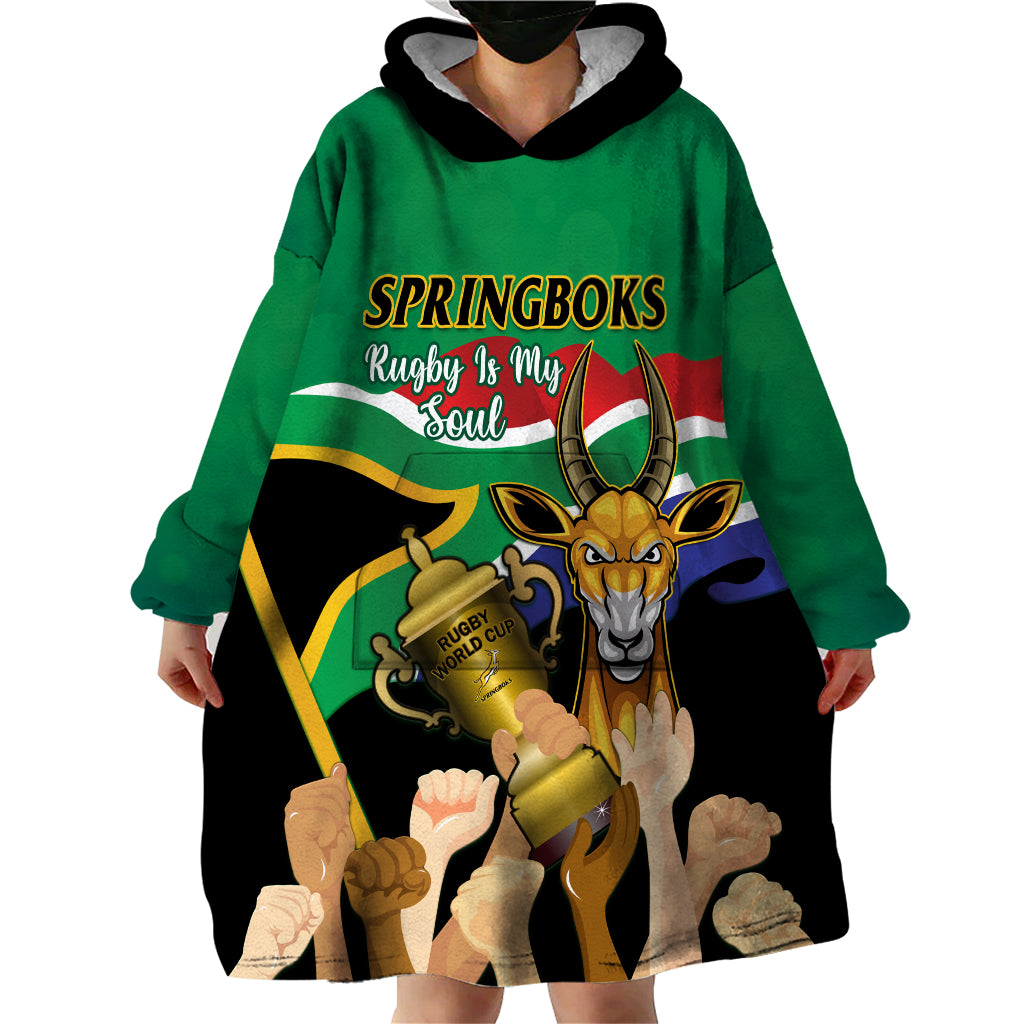 South Africa Special Holiday Wearable Blanket Hoodie Springboks Champions Celebration Rugby Is My Soul - Vibe Hoodie Shop