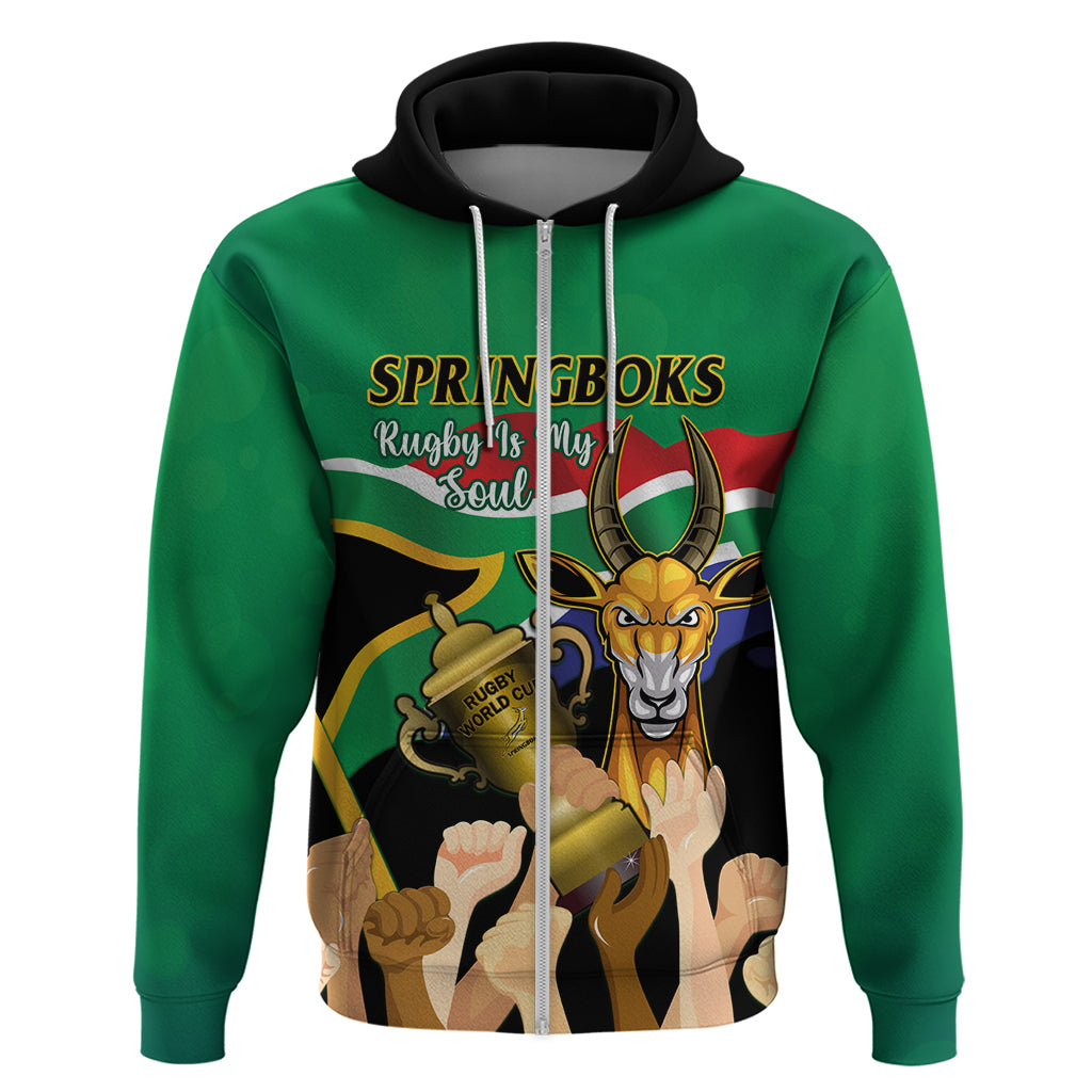 Personalised South Africa Special Holiday Hoodie Springboks Champions Celebration Rugby Is My Soul - Vibe Hoodie Shop