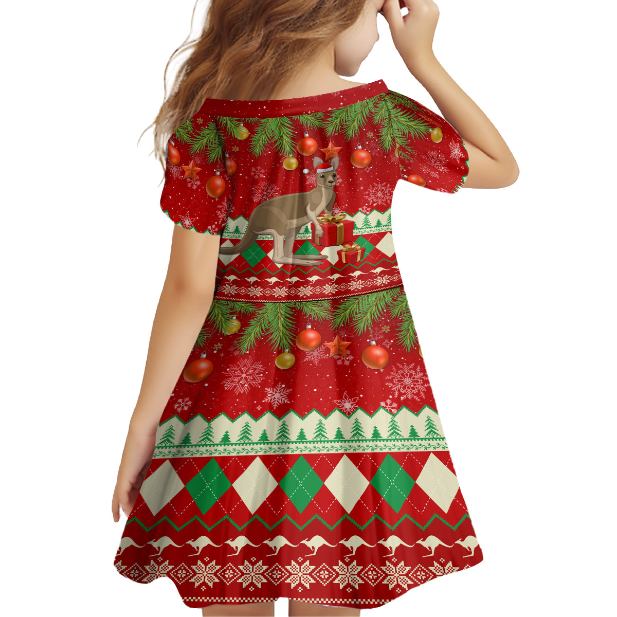 australia-christmas-family-matching-long-sleeve-bodycon-dress-and-hawaiian-shirt-aussie-kangaroo-santa-merry-xmas