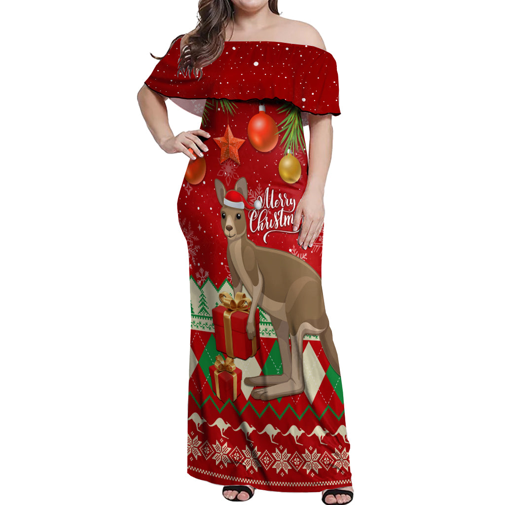 australia-christmas-off-shoulder-maxi-dress-aussie-kangaroo-santa-merry-xmas