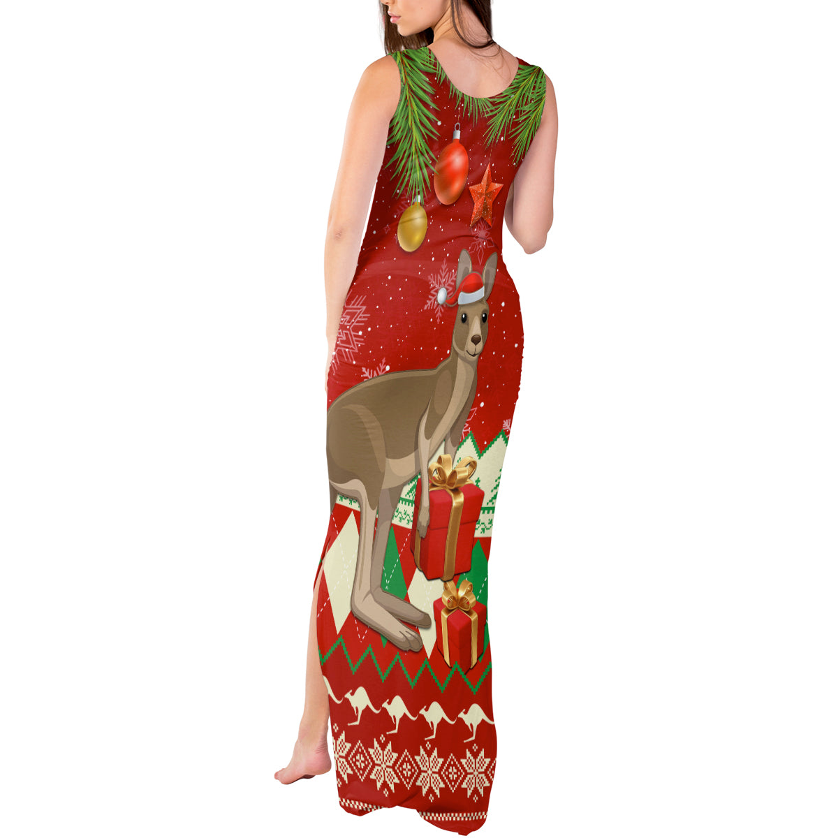 australia-christmas-tank-maxi-dress-aussie-kangaroo-santa-merry-xmas