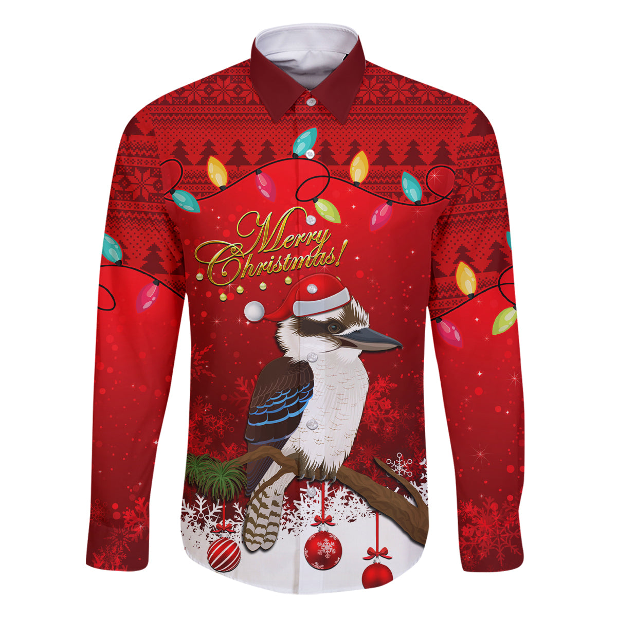 australia-christmas-family-matching-long-sleeve-bodycon-dress-and-hawaiian-shirt-aussie-kookaburra-santa-merry-xmas