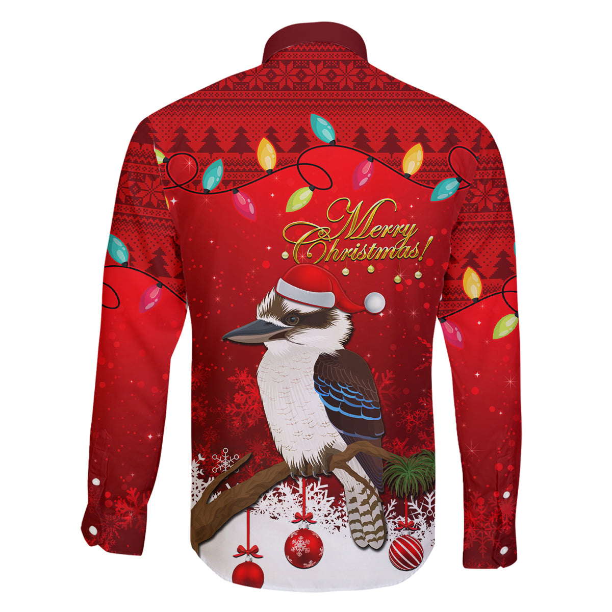 australia-christmas-family-matching-long-sleeve-bodycon-dress-and-hawaiian-shirt-aussie-kookaburra-santa-merry-xmas