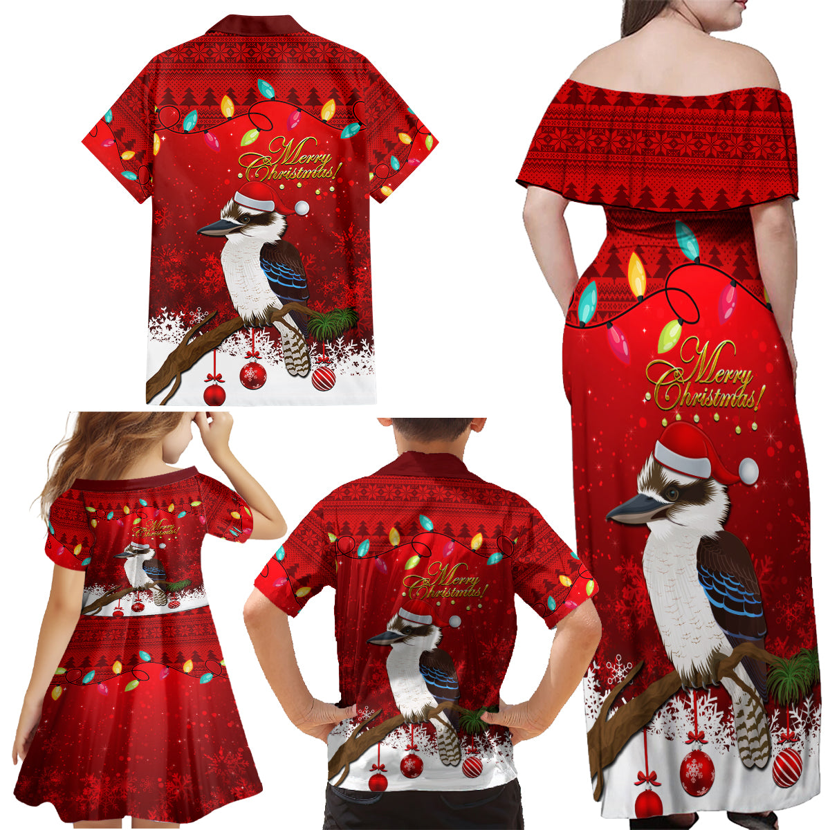 australia-christmas-family-matching-off-shoulder-maxi-dress-and-hawaiian-shirt-aussie-kookaburra-santa-merry-xmas