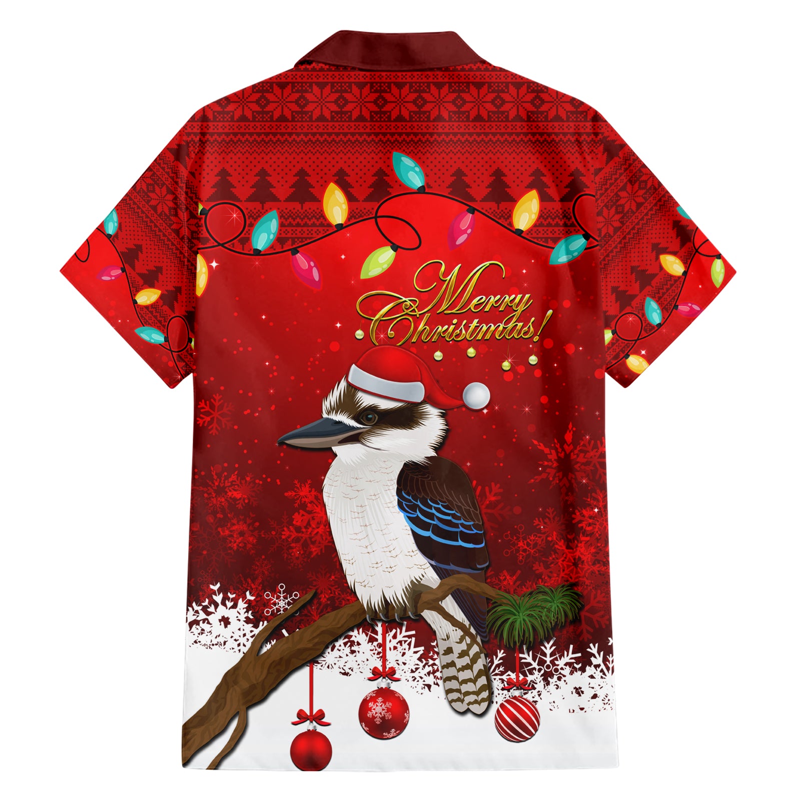 Australia Christmas Hawaiian Shirt Aussie Kookaburra Santa Merry Xmas - Vibe Hoodie Shop