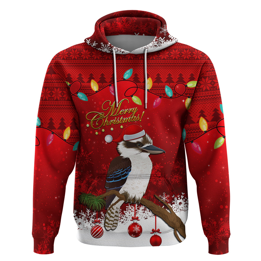 Australia Christmas Hoodie Aussie Kookaburra Santa Merry Xmas - Vibe Hoodie Shop