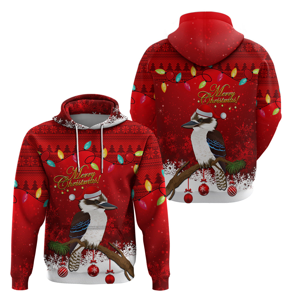 Australia Christmas Hoodie Aussie Kookaburra Santa Merry Xmas - Vibe Hoodie Shop