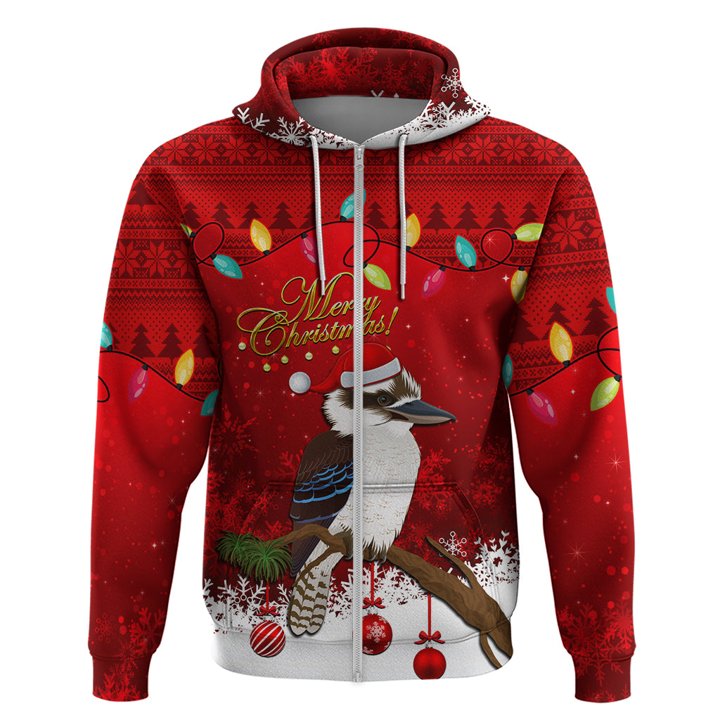 Australia Christmas Hoodie Aussie Kookaburra Santa Merry Xmas - Vibe Hoodie Shop