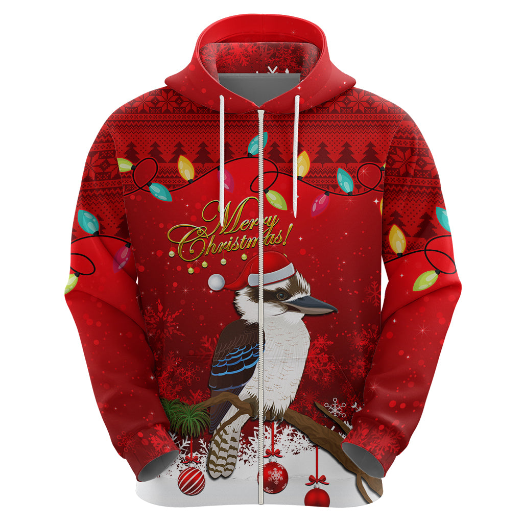 Australia Christmas Hoodie Aussie Kookaburra Santa Merry Xmas - Vibe Hoodie Shop