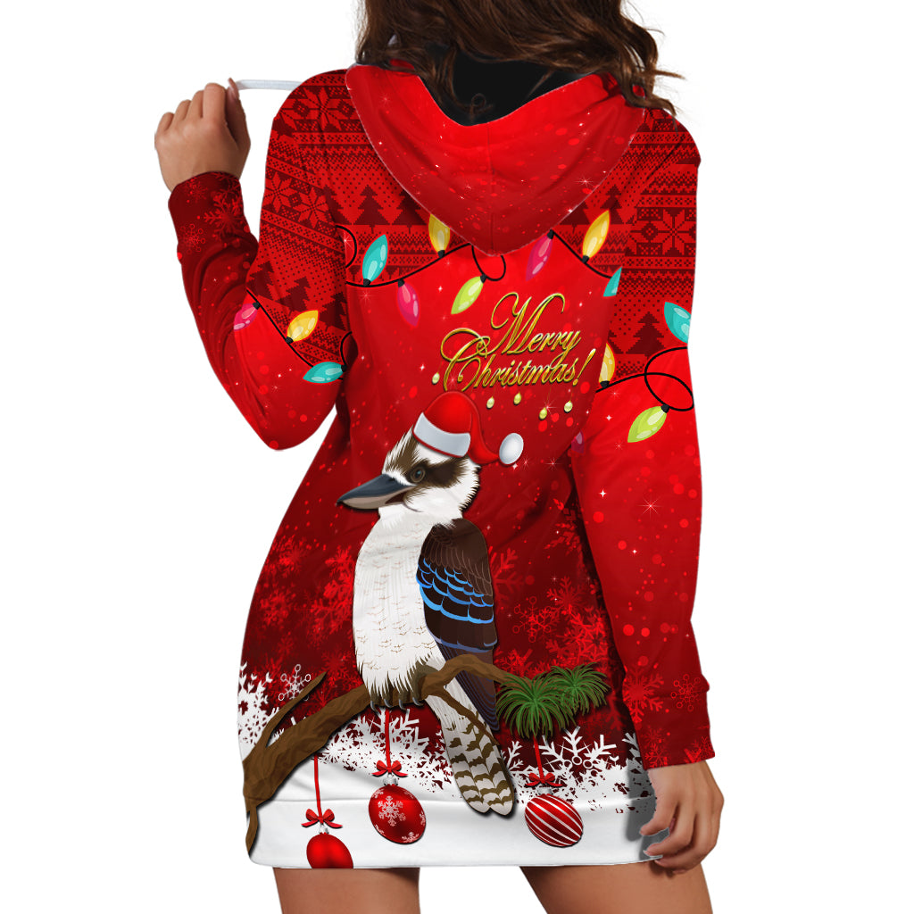 Australia Christmas Hoodie Dress Aussie Kookaburra Santa Merry Xmas - Vibe Hoodie Shop