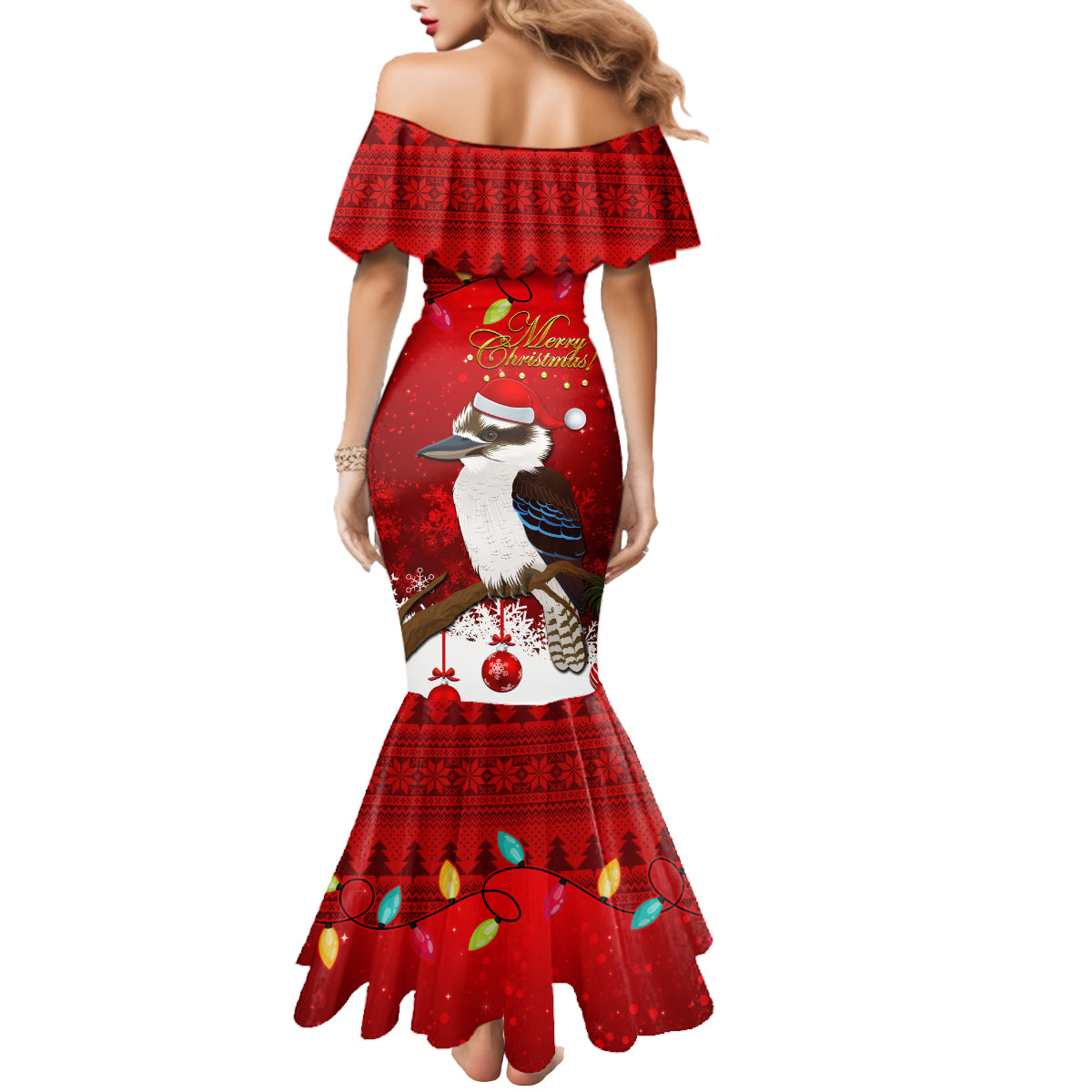 australia-christmas-mermaid-dress-aussie-kookaburra-santa-merry-xmas