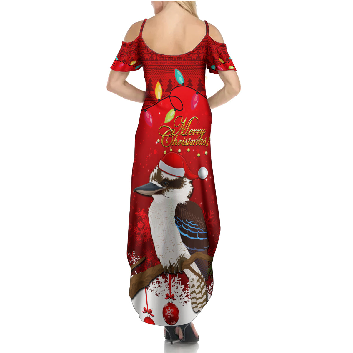 australia-christmas-summer-maxi-dress-aussie-kookaburra-santa-merry-xmas