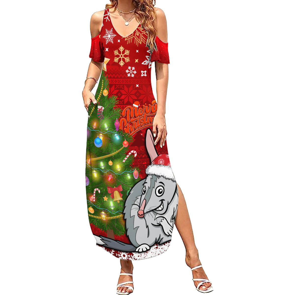 australia-christmas-family-matching-summer-maxi-dress-and-hawaiian-shirt-aussie-bilby-santa-merry-xmas