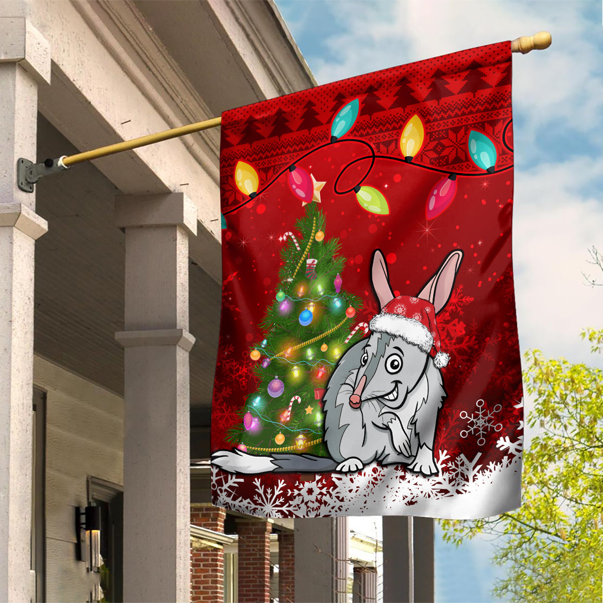 Australia Christmas Garden Flag Aussie Bilby Santa Merry Xmas - Vibe Hoodie Shop