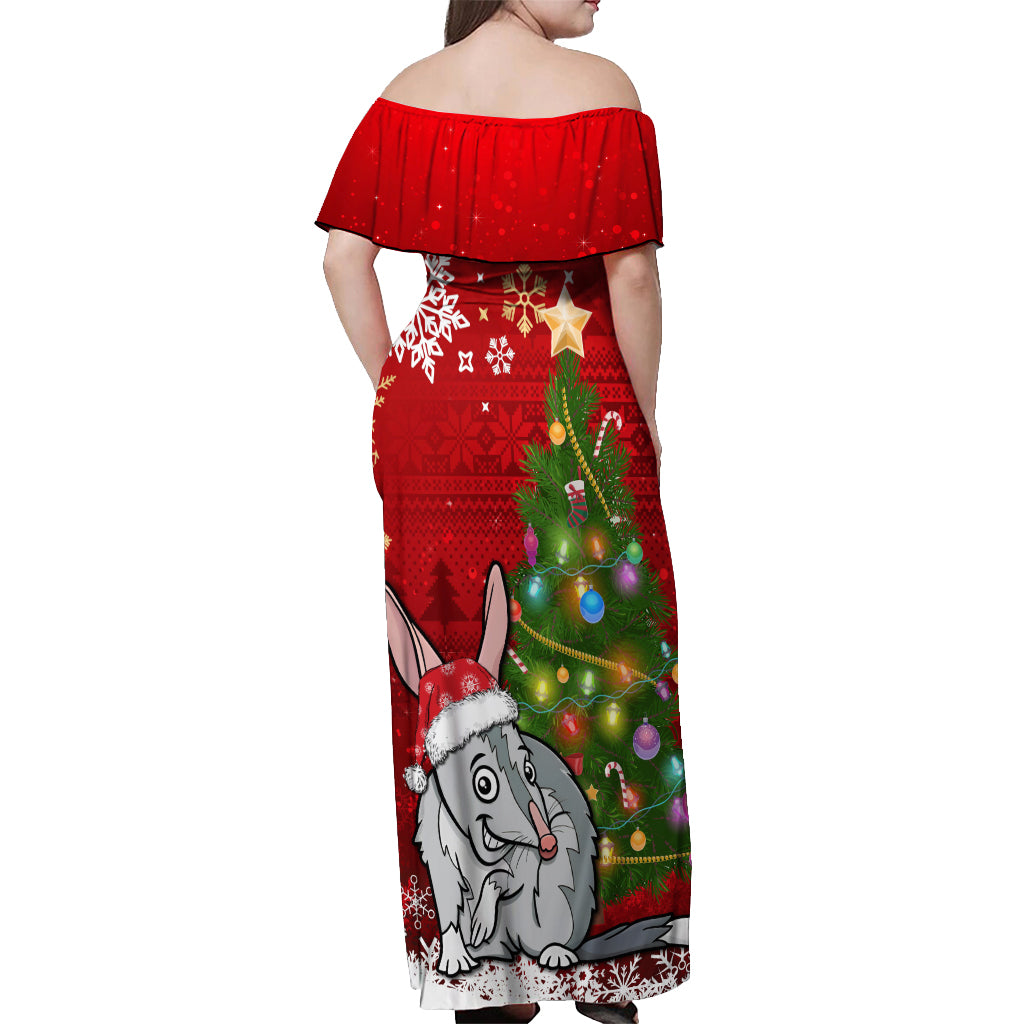 australia-christmas-off-shoulder-maxi-dress-aussie-bilby-santa-merry-xmas