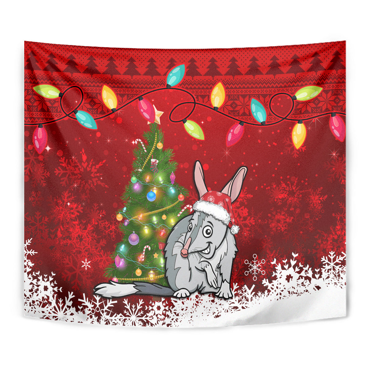 Australia Christmas Tapestry Aussie Bilby Santa Merry Xmas - Vibe Hoodie Shop