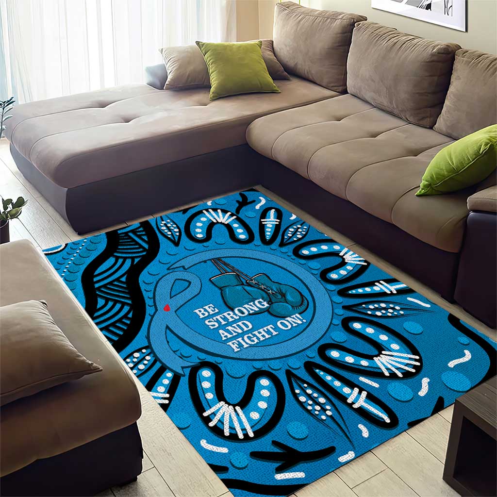 Australia Diabetes Awareness Month Area Rug Be Strong And Fight On Aboriginal Art - Vibe Hoodie Shop