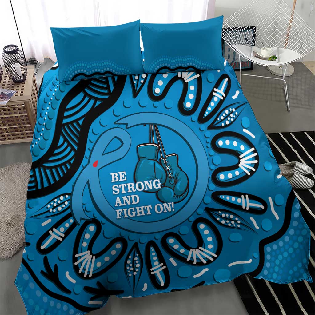 Australia Diabetes Awareness Month Bedding Set Be Strong And Fight On Aboriginal Art - Vibe Hoodie Shop