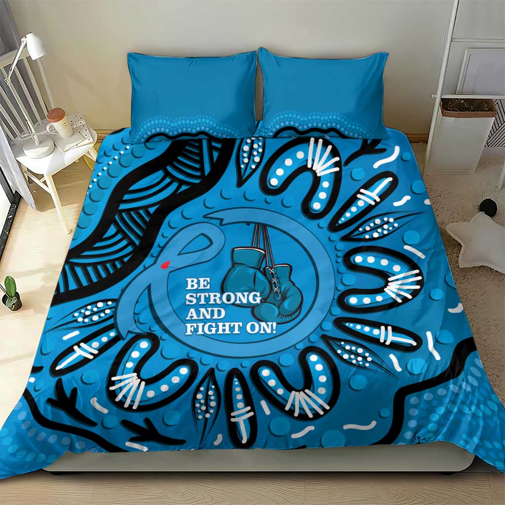 Australia Diabetes Awareness Month Bedding Set Be Strong And Fight On Aboriginal Art - Vibe Hoodie Shop